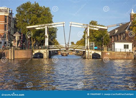 Detail of Bridge Canal in Amsterdam at Sunset Editorial Photography ...