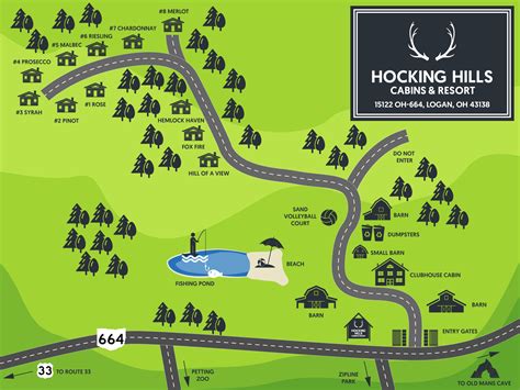 Hocking Hills State Park Cabins Map