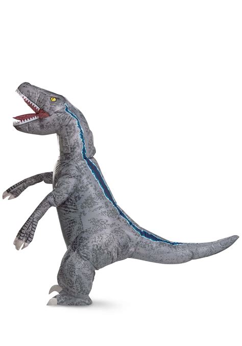 Adult Jurassic World Blue Velociraptor Inflatable Dinosaur Costume