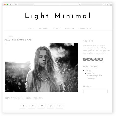 Free Minimal Blogger Template Collection