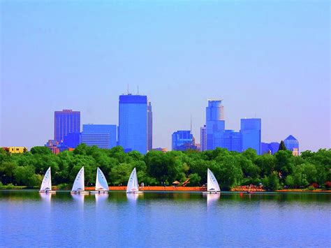 Lake Calhoun in Minneapolis Photograph by Alex Nikitsin - Pixels