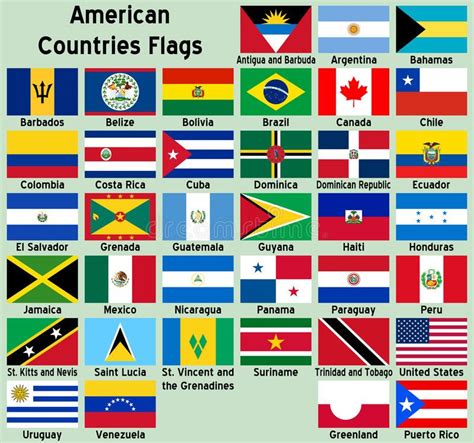 the flags of all countries in different colors and sizes, with their ...