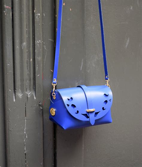 Blue Leather Bag Handmade Handbag Small Leather Bag - Etsy