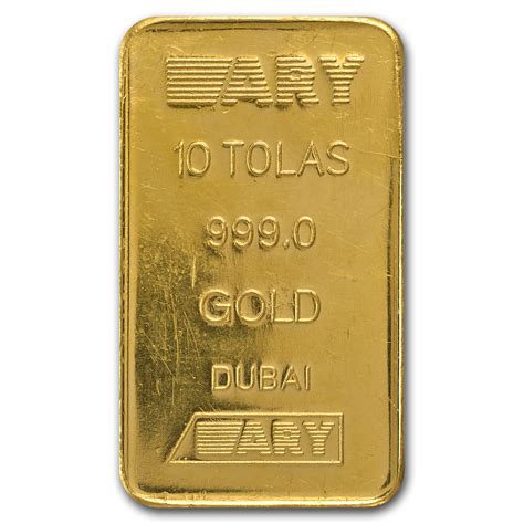 Varies 10 Tolas Gold Bar - Secondary Market (3.75 oz) - Bullion Mart