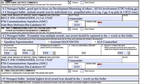 EPR Recommended Layout (AF Form 911) : r/AirForceBulletWriter