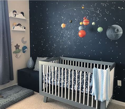 Galaxy, Stars Nursery Theme w/Planet Mobile... And a little bit of Star ...