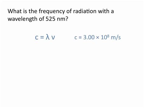 Radiant Energy Problems, Wavlength and Frequency - Chemisty Tutorial ...