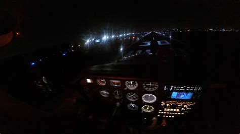 Cessna 172 R smooth night landing | cockpit view | GoPro HD - YouTube