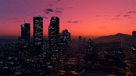 Los Santos at Night - GTA 5 Wallpaper