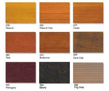 Sikkens Proluxe Stain Color Chart