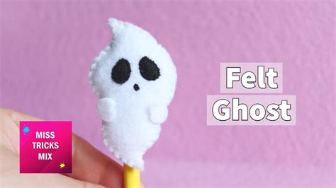 DIY: Easy Halloween Ghost Felt Pencil Topper | Halloween Crafts | Felt ...