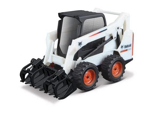 Buy Bburago B18-31802 Bobcat Skid-Steer Loader with Working Grapple ...