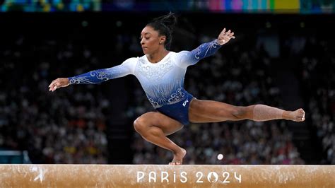 WATCH: Simone Biles' balance beam event at 2024 Paris Olympics | 9news.com