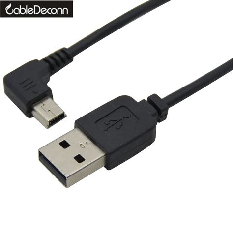 Mini USB B Type 5pin Male Right Angled 90 Degree to USB 2.0 Male Data ...