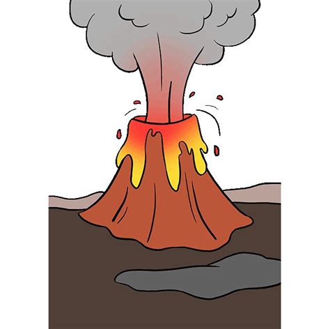 How To Draw Volcano at How To Draw