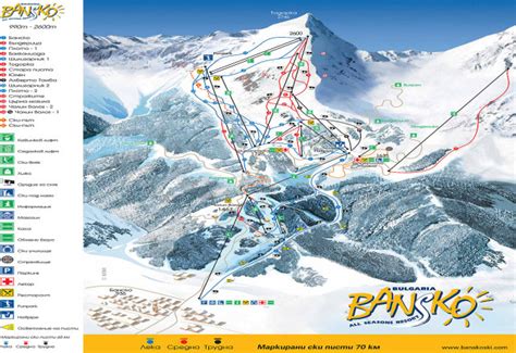 Bansko Mapa sjezdovek | Mapa střediska Bansko