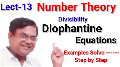 DIOPHANTINE EQUATION | Linear Diophantine Equation | Examples | Number ...