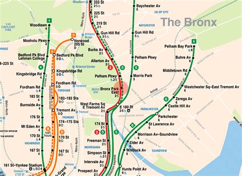 Bronx Park East station map - New York subway