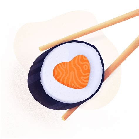 Sushi drawing, Sushi artwork, Sushi art