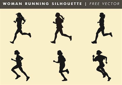 Woman Running Silhouette Free Vector 94634 Vector Art at Vecteezy