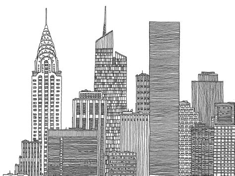 Free Skyline Drawing, Download Free Skyline Drawing png images, Free ...