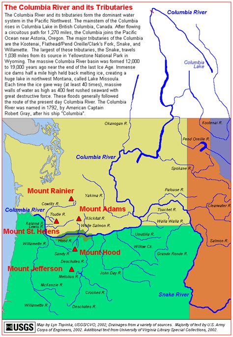 Columbia NW: About the Columbia River & Volcanos by USGS