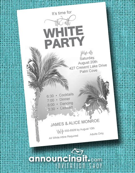 White Party Invitations and Inspiration | Announcingit.com