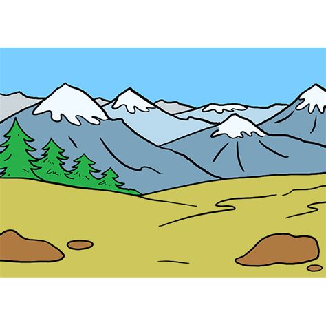 How to Draw Mountains - Really Easy Drawing Tutorial