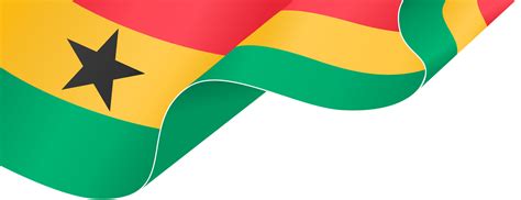 Ghana flag wave isolated on png or transparent background,Symbol Ghana ...