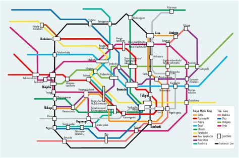 Complete Japan Tokyo Metro Map for Tourists Guide | Tokyo City Japan ...