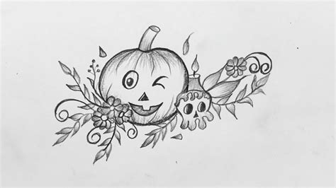 Halloween Pumpkin Pencil Drawings