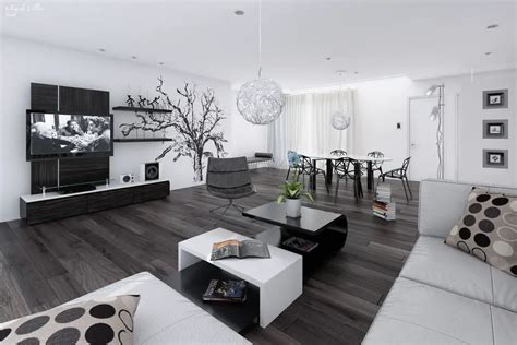 Black And White Interior Design Ideas: Modern Apartment By ...