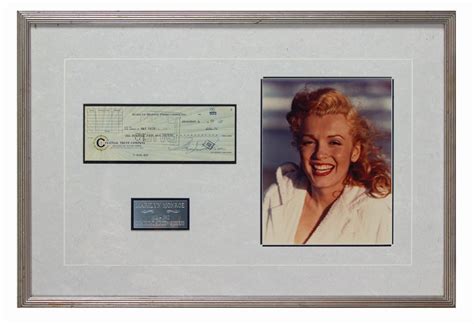 Marilyn Monroe Signed Check. - Van Eaton Galleries