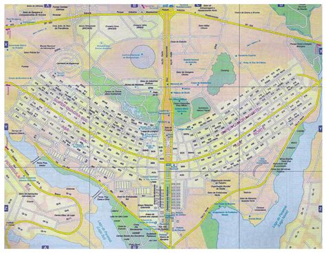 Large road map of Brasilia city | Brasilia | Brazil | South America ...