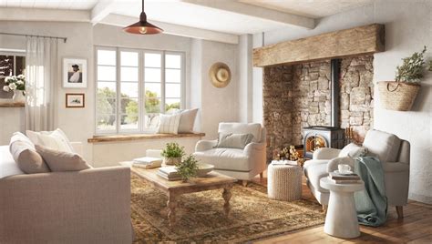 Farmhouse Country Style Modern Cottage Living Room Ideas | www ...