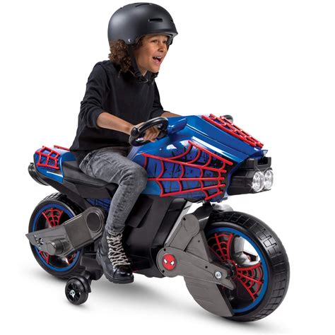 Marvel Spider-Man 6V Battery Powered Motorcycle Ride-on Toy for Boys ...