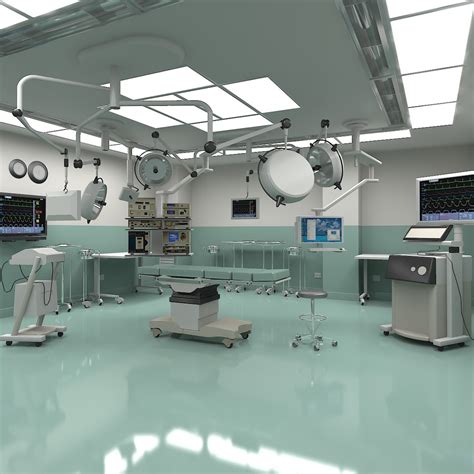 hospital operating room medical equipment 3d model