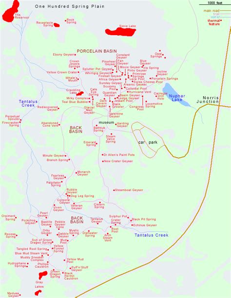 Yellowstone Norris Geyser Basin Map