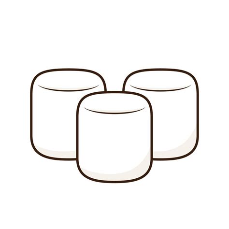 Marshmallow cartoon vector. Marshmallow logo design. Marshmallow icon ...