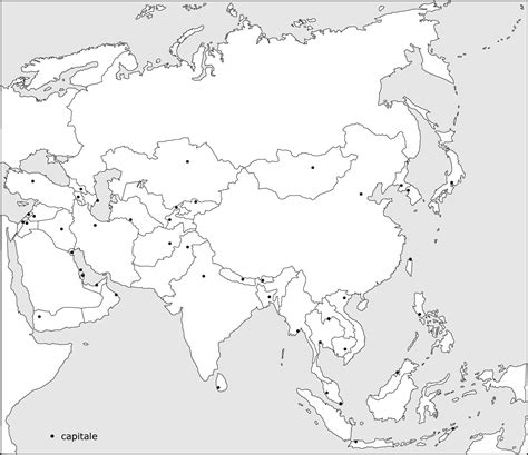 Printable Blank Map Of Asia