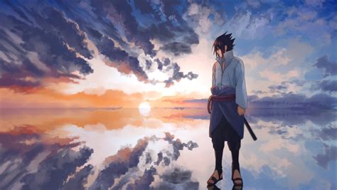 1360x768 Resolution Anime Sasuke Uchiha Desktop Laptop HD Wallpaper ...