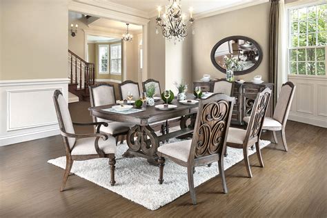 Furniture Of America Arcadia Natural Ivory Dining Table | Formal dining ...