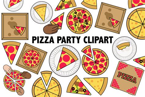 Pizza Party Clipart Graphic by Mine Eyes Design · Creative Fabrica ...