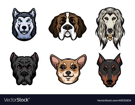 Dog head logo Royalty Free Vector Image - VectorStock