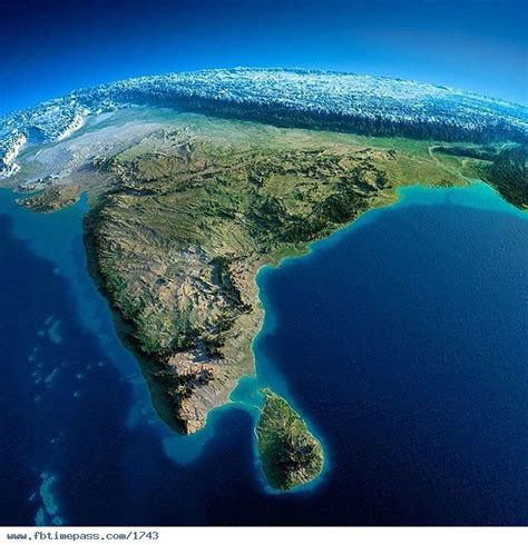 India Geographical Map 3d