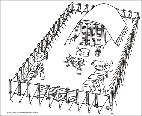 Printable Tabernacle Coloring Page