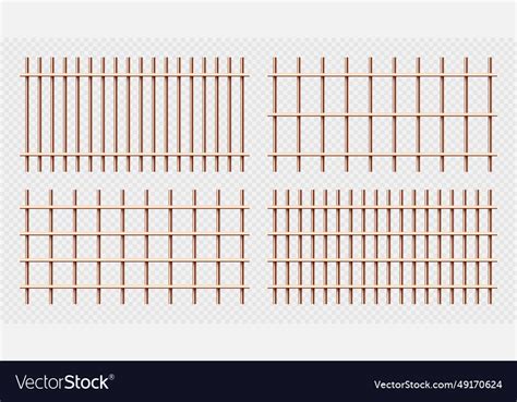 Various shiny metal prison bars collection Vector Image