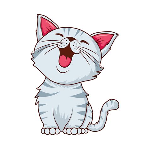 cute cat white pet cartoon character 4218321 Vector Art at Vecteezy