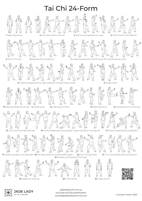 Tai Chi 24-Form Digital Posters