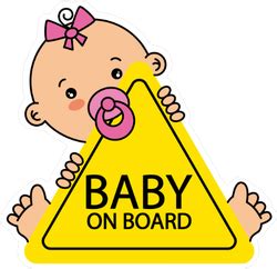 Baby Girl On Board Sticker